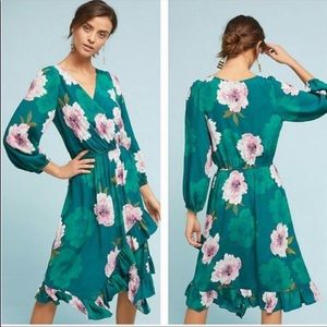 Tracy Reese green floral dress (Size Small)